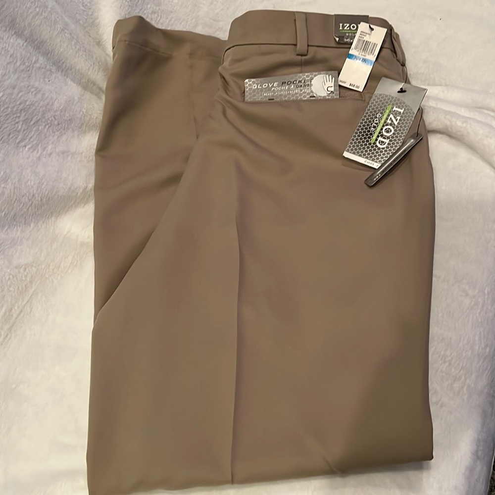 Men’s IZOD golf slacks 36x32 tan